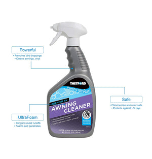 Thetford Premium RV Awning Cleaner -UltraFoam - for RV or Home Awnings - 32 oz 32822 