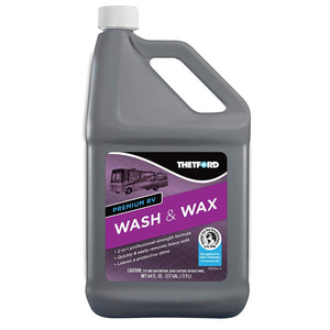 Premium RV Wash and Wax, Detergent and Wax for RVs / Boats / Trucks / Cars - 1 Gallon - Thetford 32517