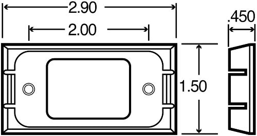 Truck-Lite 15404 15 Series Bracket Mount, Gray