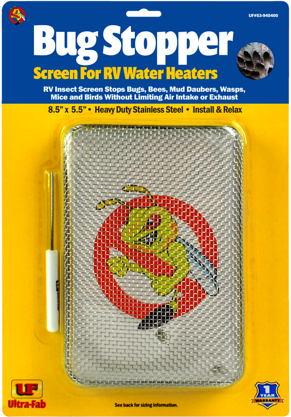 Ultra-Fab 53-945400 Mud Dauber Screen for  Atwood 6 & 10 Gallon and Suburban 6 Gallon RV Outside Water Heater Vents