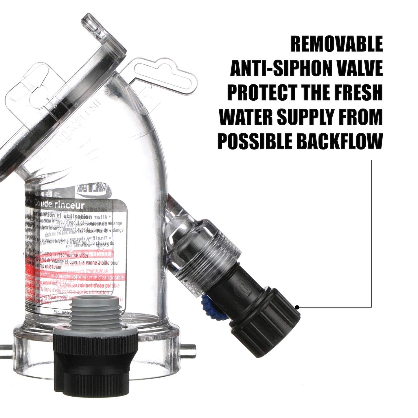 Valterra F02-4100 RV Sewer Flushing Hydroflush Backflow Preventer