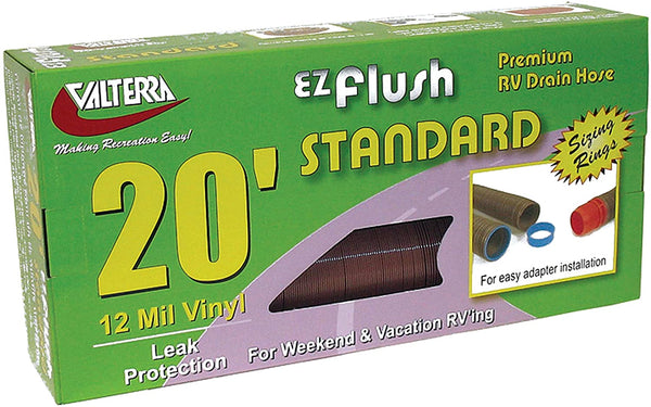 Valterra D04-0016EZ Flush 3" Diameter Sewer Drain Hose, 20 Feet