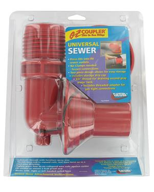 Valterra F02-3305VP EZ Coupler Red 90° Sewer Adapter and Thread Attachment