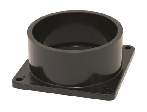 Valterra Black T1005 Flanged Valve Fitting-3" Slip Hub, I.D. 3.500" x O.D. 3.950"