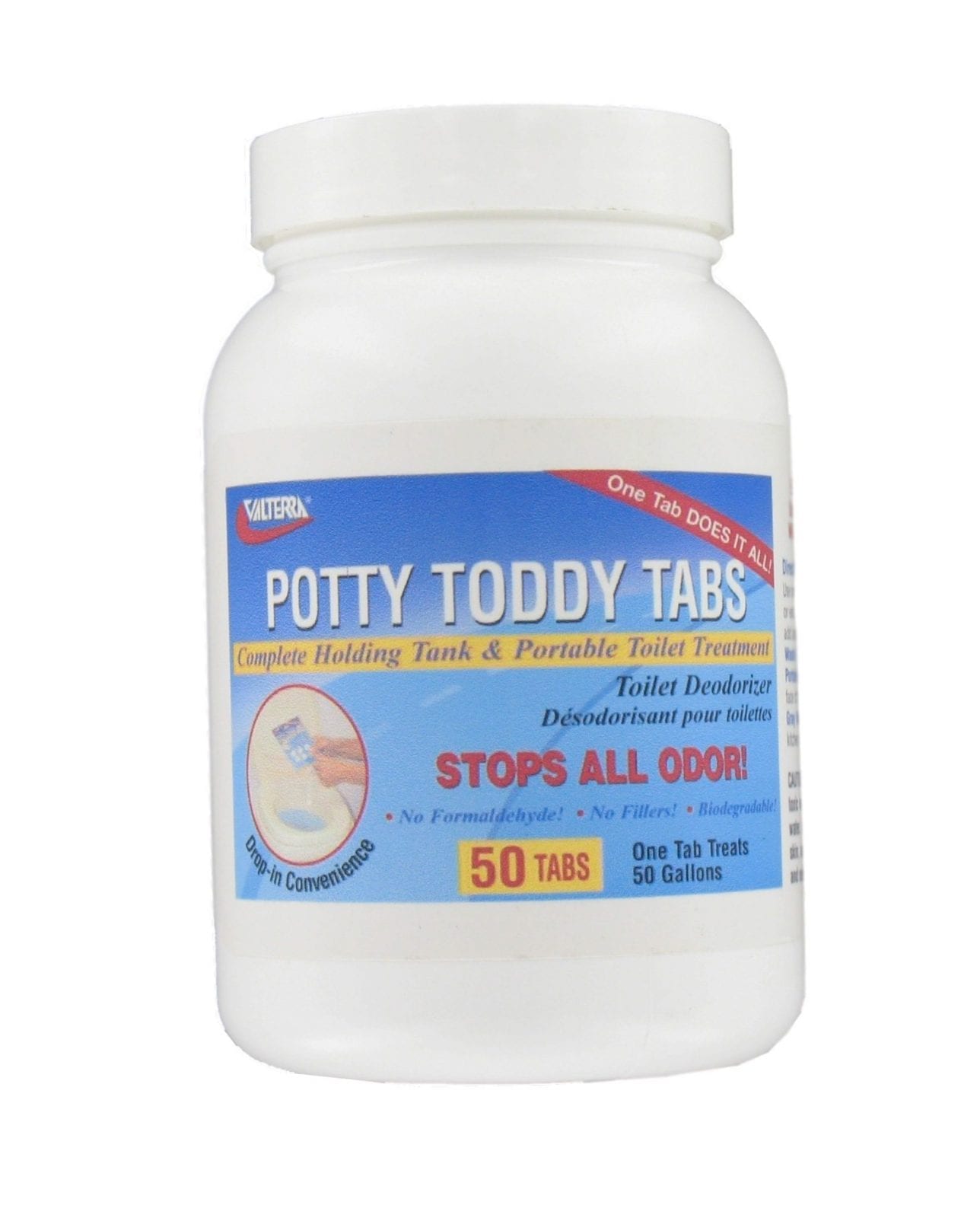 Valterra Q5004 Potty Toddy Tab - (50 per Bottle) by Valterra