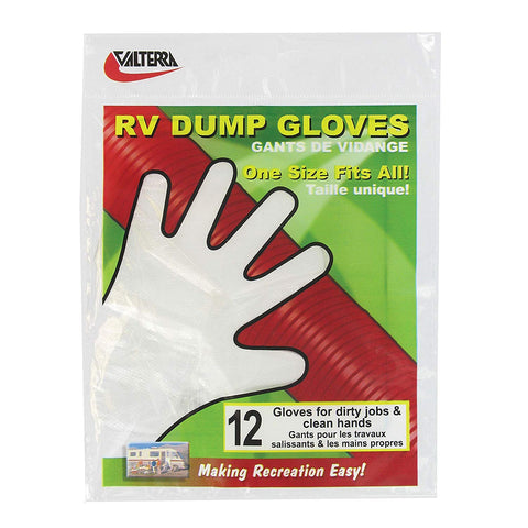 Valterra Clear D04-0108 RV Dump Gloves-Bag of 12