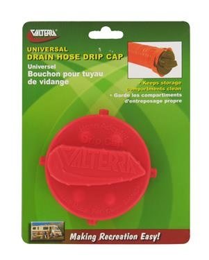 Valterra T1020-2VP Universal Drain Hose Bayonet Drip Cap-3", Red