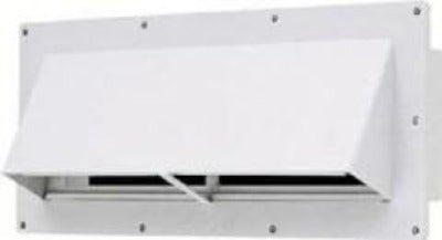 Ventline V2111-03 Exterior Range Exhaust Vent with Damper, Polar White