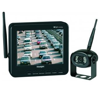 Voyager WVOS541 four Camera Enabled Digital Wireless Observation System with 5.6" color LCD monitor, connect up to 4 wireless cameras and 1 wired camera, build-in microphone, 960 x 234 Resolution 