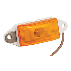 Wesbar 203285 Side Marker Light with White Ear-Mount Base - Amber
