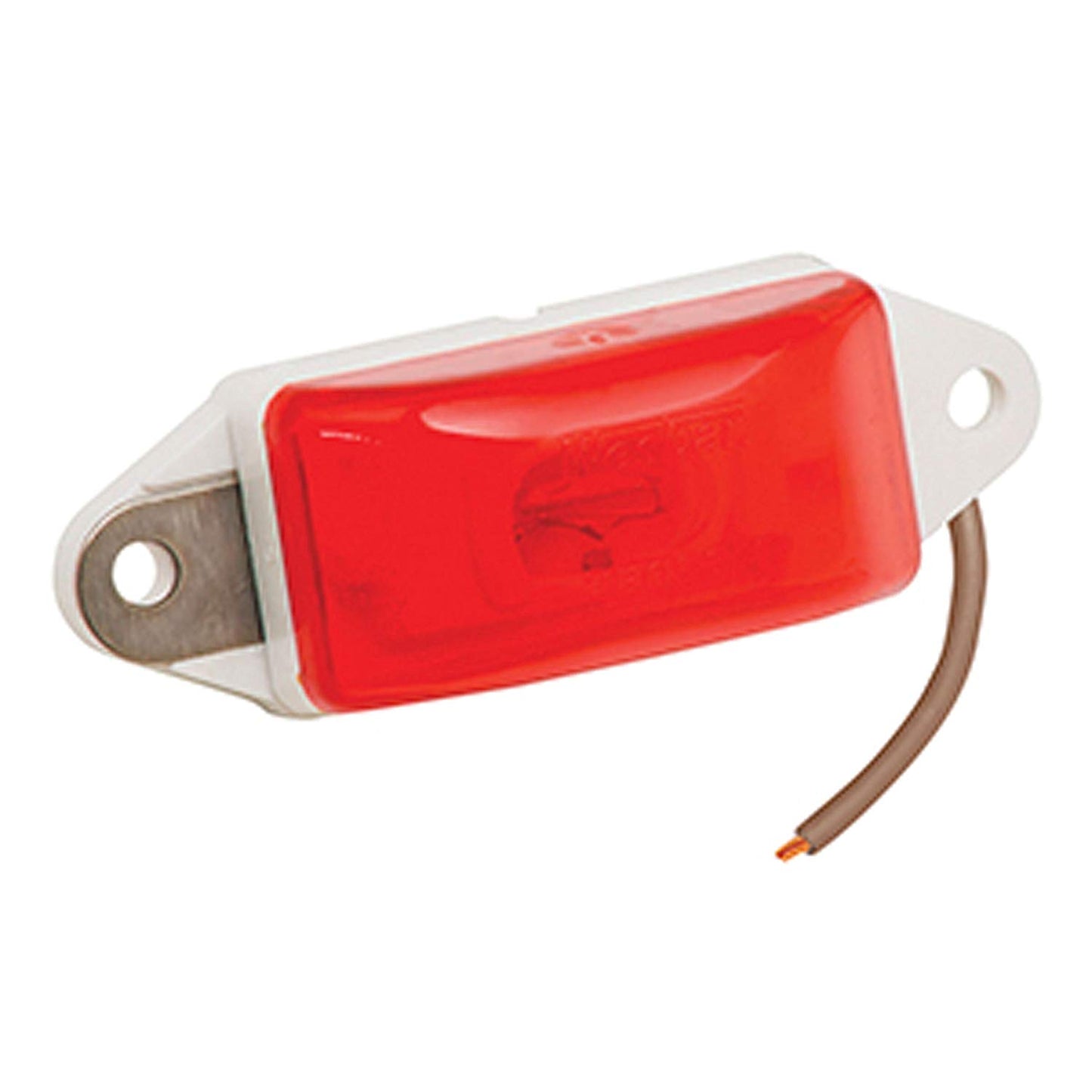 Wesbar Side Marker Light with White Ear-Mount Base - Amber or Red